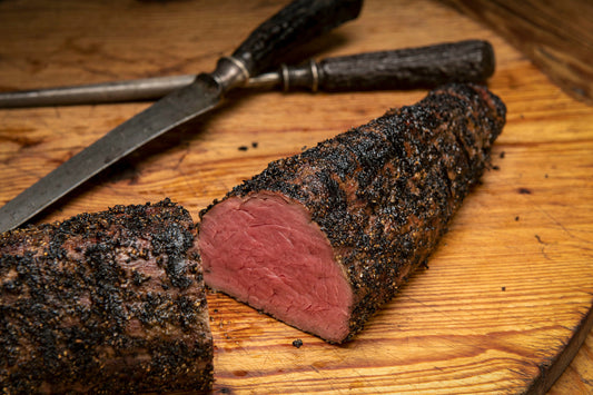 Mesquite Smoked Peppered Beef Tenderloin